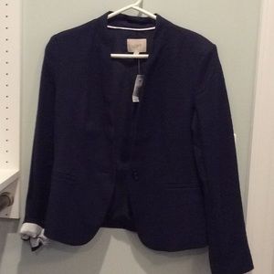 LOFT navy one-button blazer